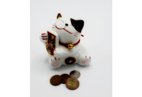 Plutus kočička pro štěstí pokladnička - keramická 11 cm